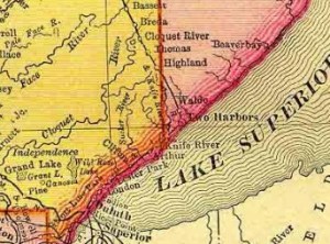 map two harbors area around 1880