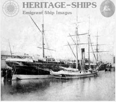 cunard ship marthon in east boston harbor