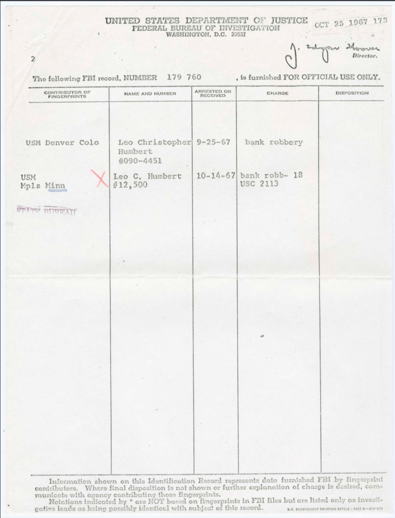 L Humbert FBI 2