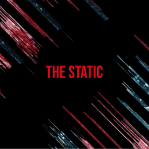 A mostly black image with scratches that show blue and red colors underneath.