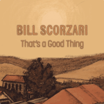 A painting of a few building set in a valley. A tree dominates the landscape.