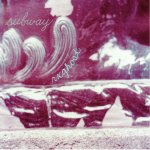 An abstract image in purple and silver