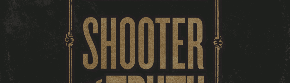A graphic with a black background and gold lettering. It states the artist's name and the title of the album.