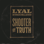 A graphic with a black background and gold lettering. It states the artist's name and the title of the album.
